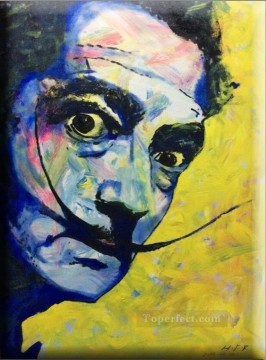 portrait Tableau Peinture - un portrait de Salvador Dali texture
